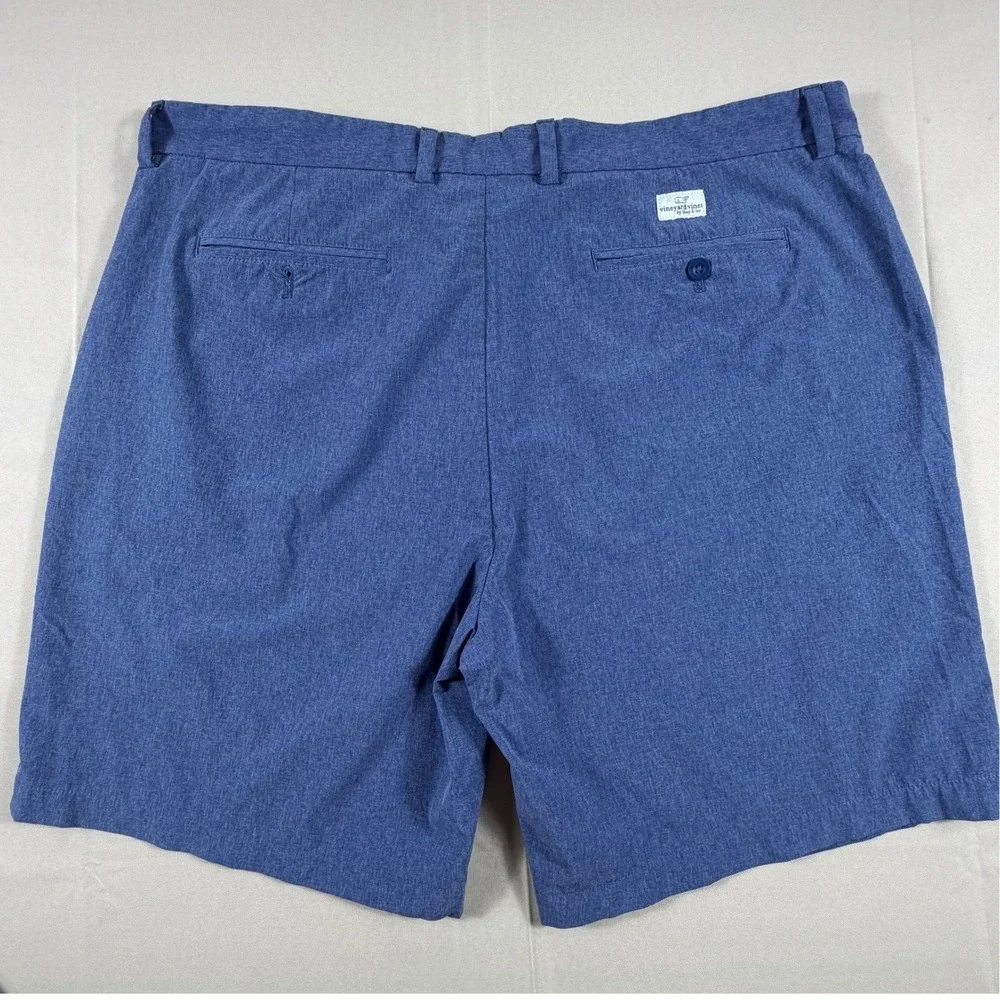 Vineyard Vines Performance Golf Shorts Mens 40 Blue Heather Moisture Wick